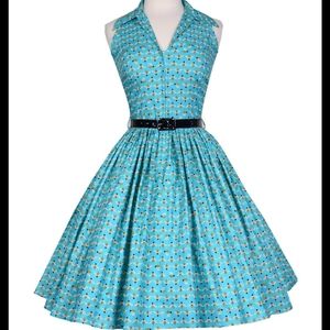 Mari Dress in Turquoise Bee